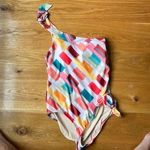 Anthropologie one shoulder swimsuit